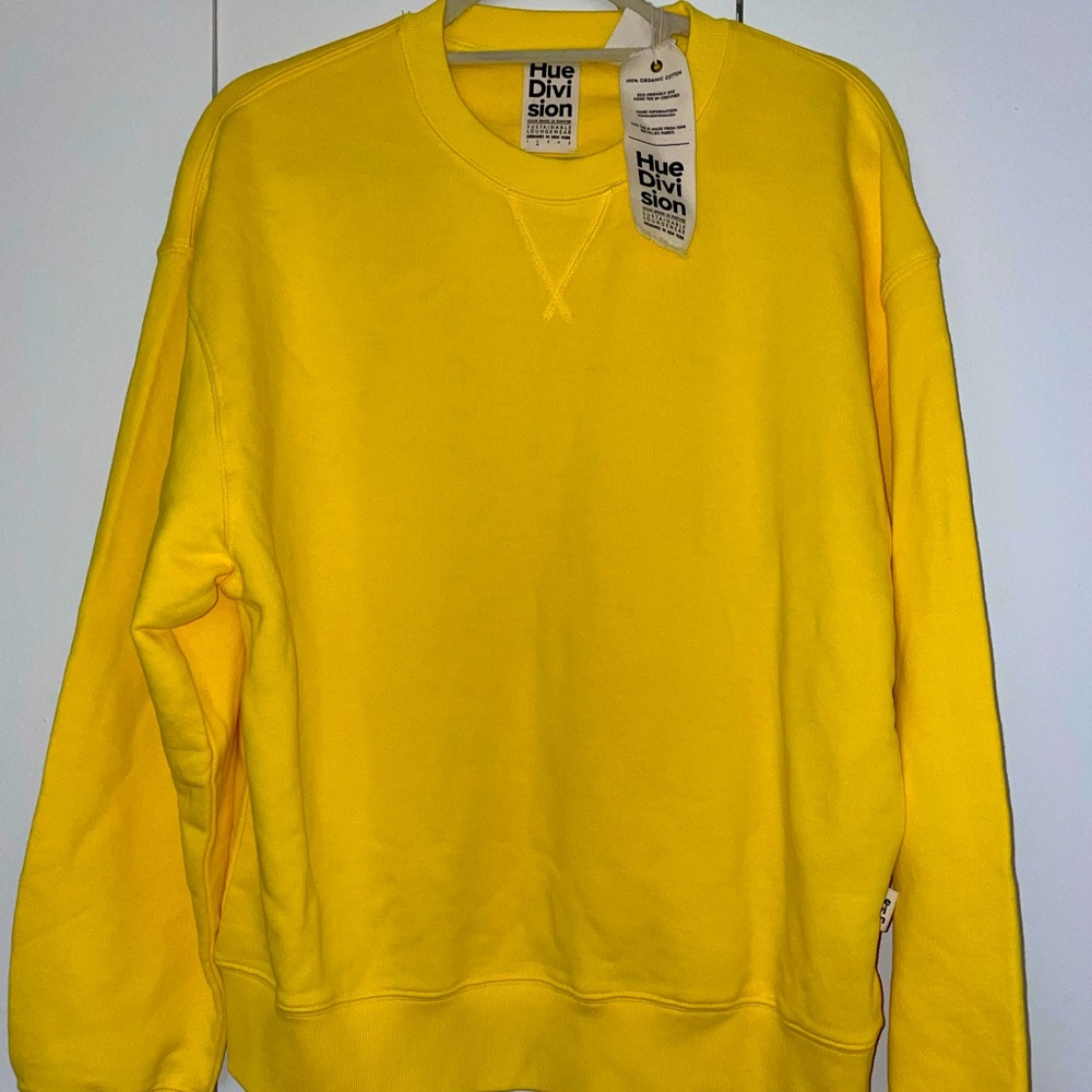 HueDivision sustainable loungewear yellow sweatshirt